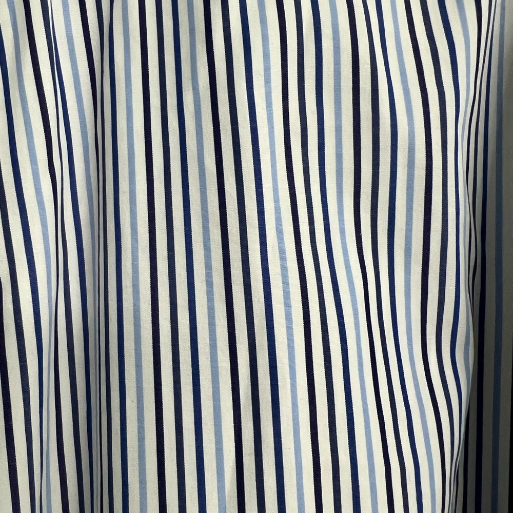 Faconnable Men's Blue White Striped Long Sleeve Button-Down Shirt Size XL - Picture 7 of 9